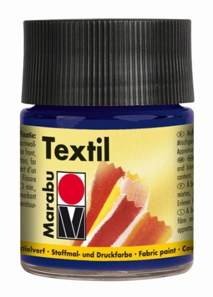 Marabu peinture pour textiles "Textil", bleu foncé, 50 ml, Image du produit 