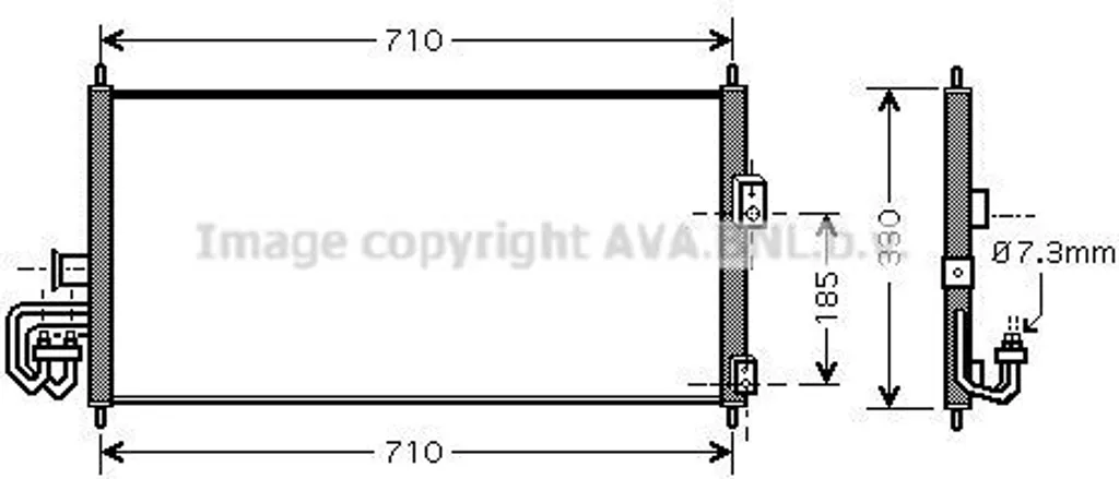 Condenseur de clim automobile pour Nissan Primera P12 et Almera II