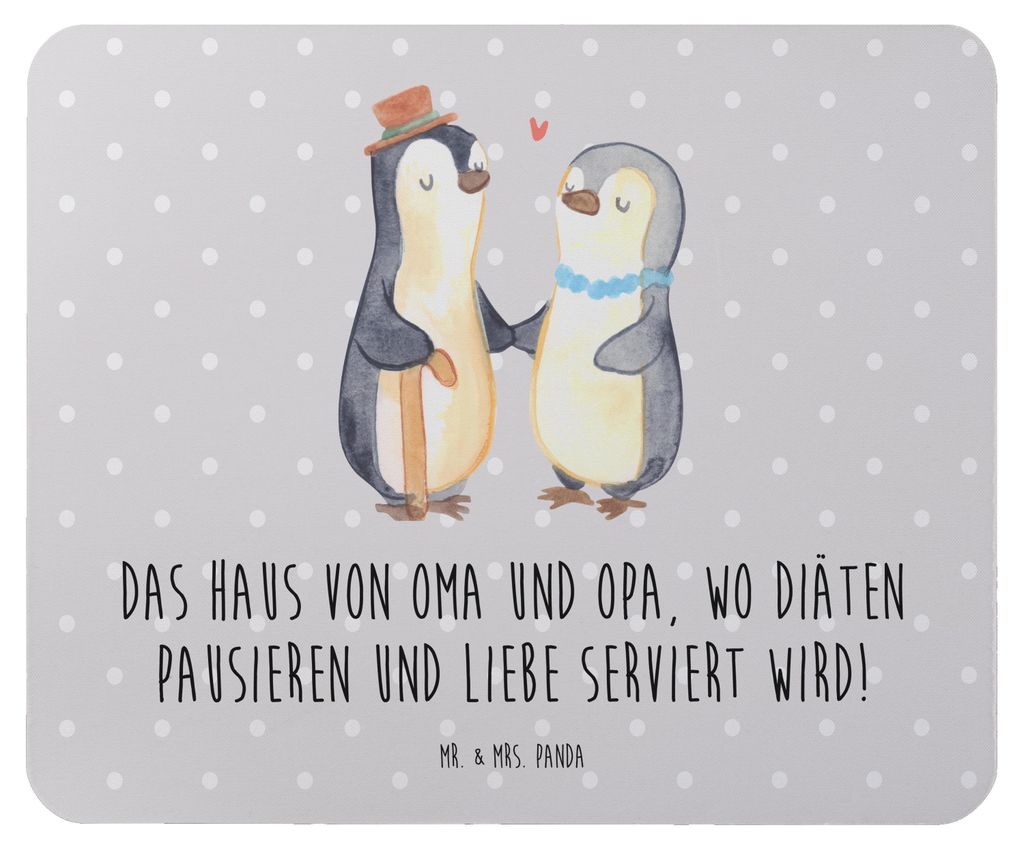 Mr. & Mrs. Panda Mauspad Großelternliebe - Grau Pastell - Produktbild 