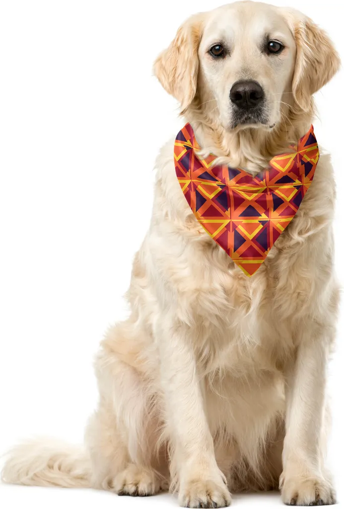 Accessorio Cane ABAKUHAUS Bandana Geometrica 55x55 - Ideale per Viaggi