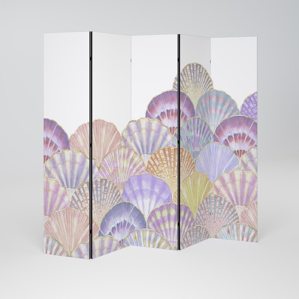 SpaceRebels Paravent Raumteiler - 5-teilig Raumtrenner, Druck 2-Seite - Raumtrenner - Trennwand Wohnung - Room Divider - Spanische Wand Deko Modern...