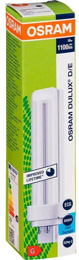 Osram DULUX D/E, 18 W, G24q-2, T11X2, 20000 h, 1130 lm, Produktbild 