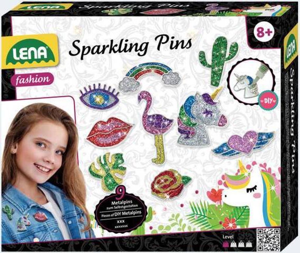 Lena Metal Sparkling Pin