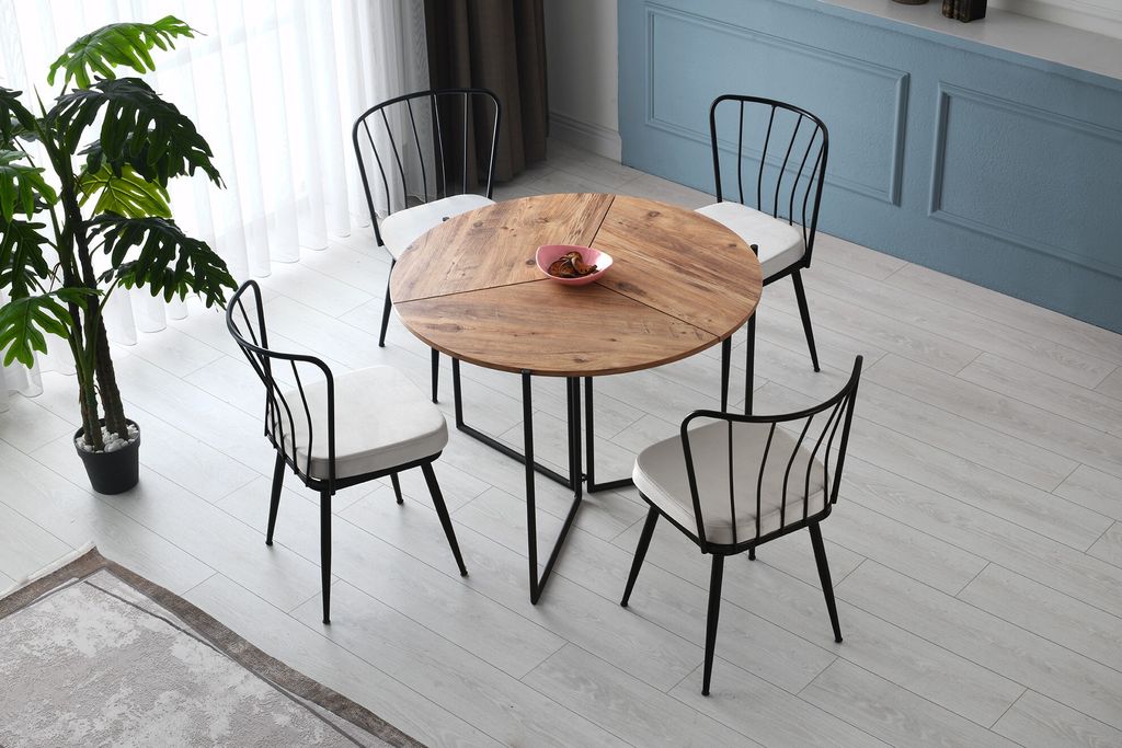 Skye Decor Esstisch rund aus Eiche,Melamin - Langlebig, Produktbild 3