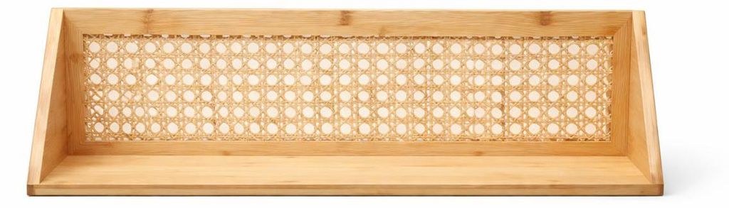 CALICOSY - Etagère murale en bambou et rotin naturel L60 cm Image du produit 