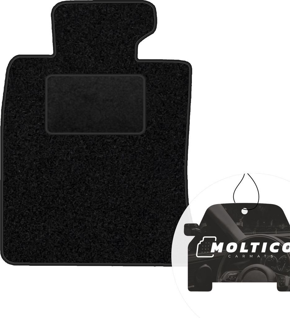 moto-MOLTICO Fahrer Fußmatte Auto Velours Fahrerseite Autoteppiche Schwarz Fahrermatte 1-teilig passend für MINI One Cooper 2001-2006