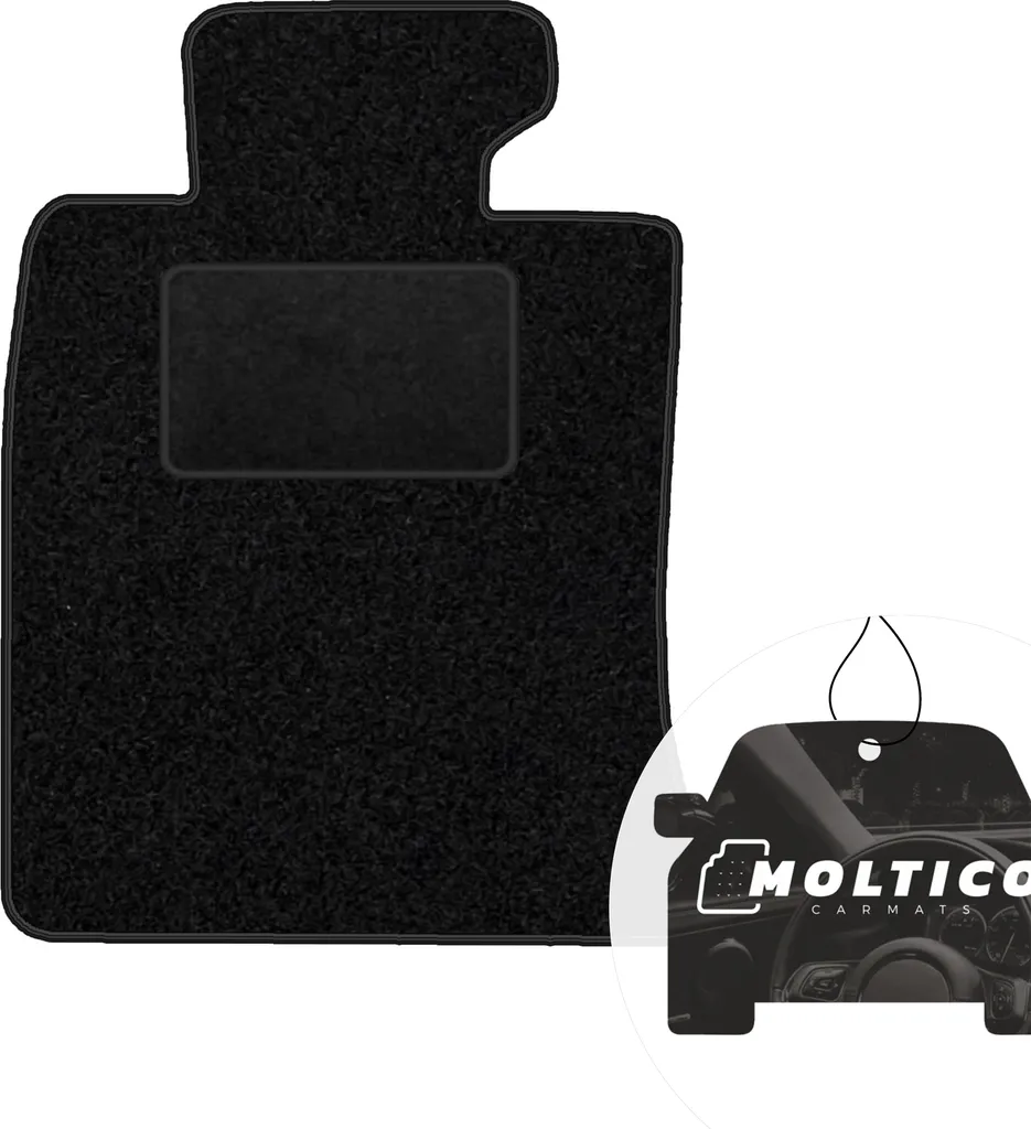 Moto-MOLTICO Tappetino Guida Velours Nero per MINI One Cooper 2001-2006