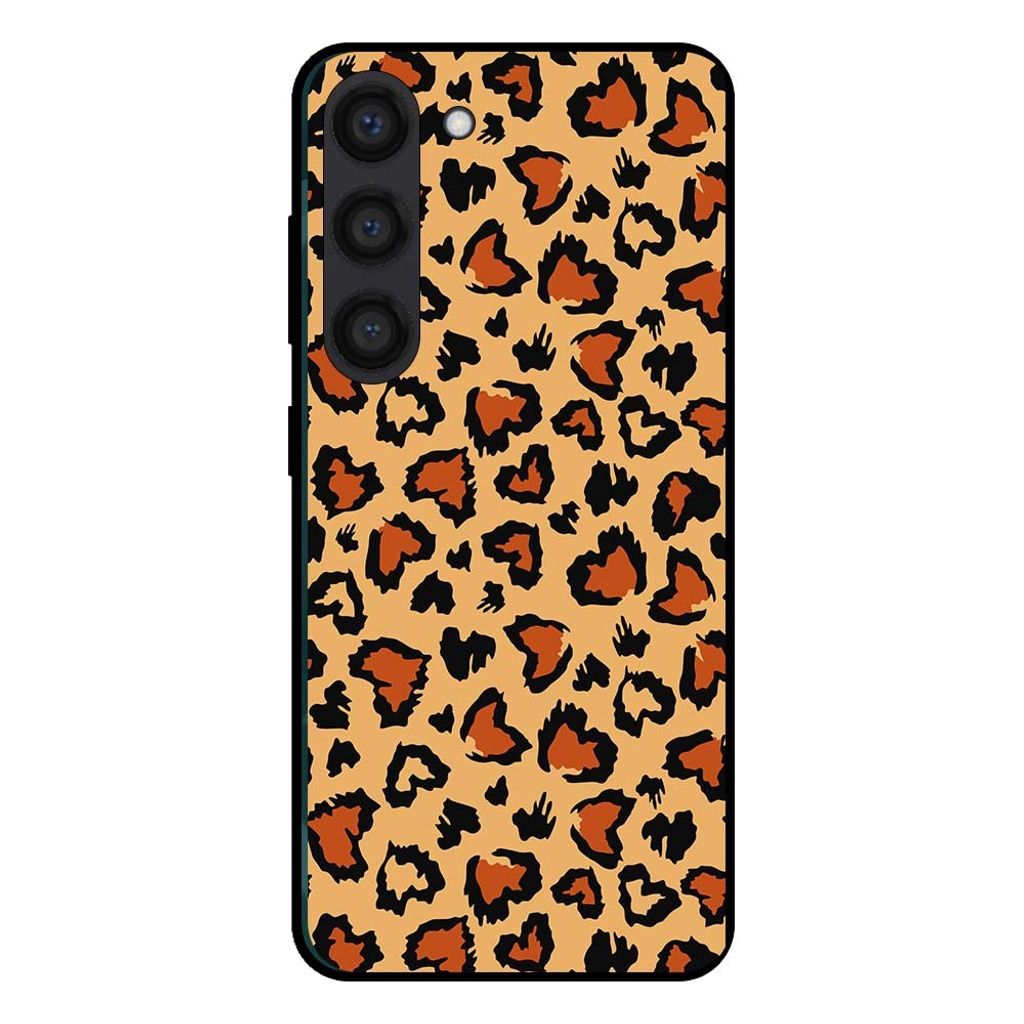 Smartphonica Handyhülle für Samsung Galaxy S23 Plus mit Tiger-Print - Panther Print Back Cover - Braun