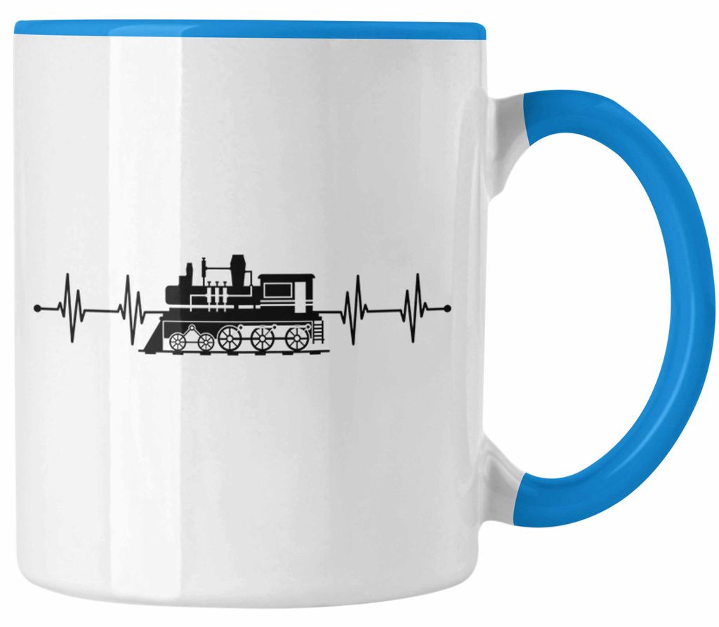 Bahnfahrer Lokführer Tasse Geschenk Nur Über Meine Weiche Geschenkidee Eisenbahner Modelleisenbahner (Blau)