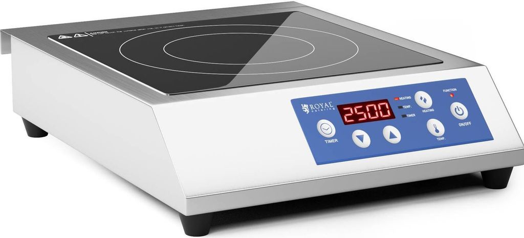 Expondo Royal Catering Induktionsplatte - 3500 W - 25 cm - 240 °C - Timer -