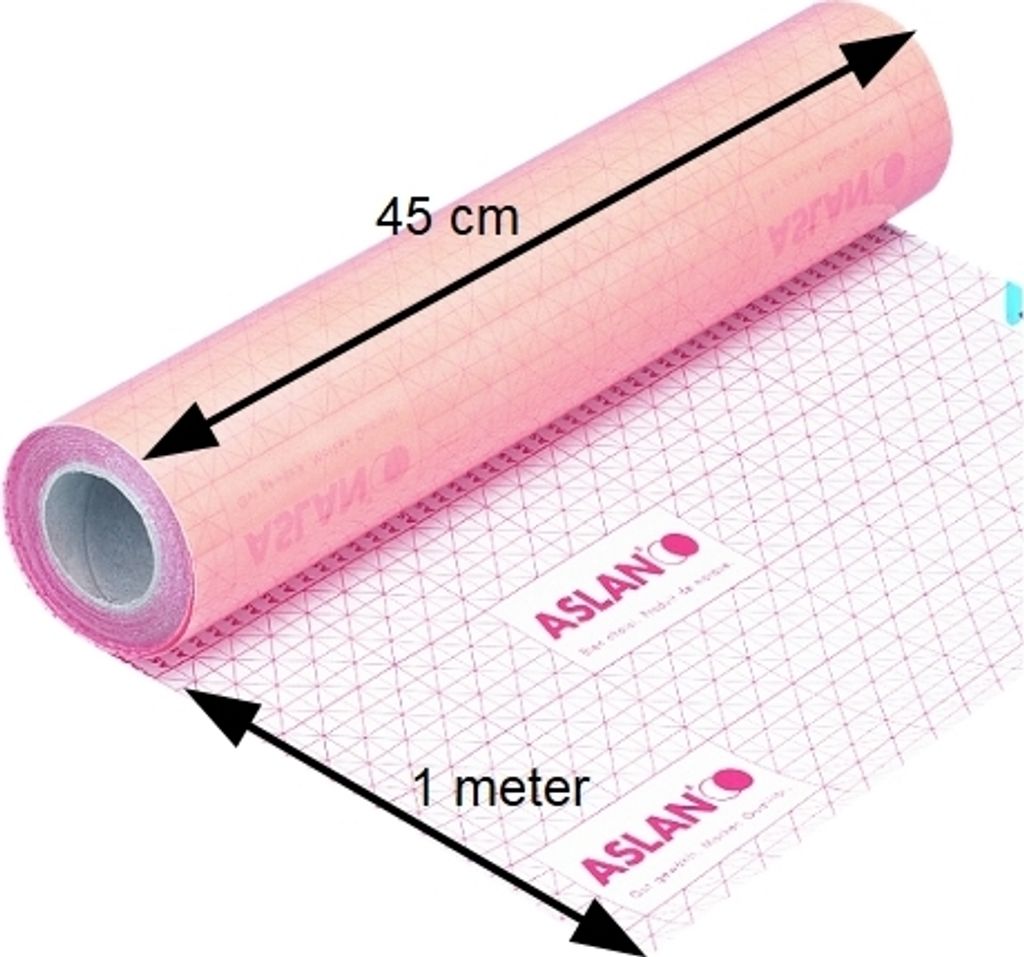 Doppelseitige Klebefolie, Breite 45 cm, 0,07 mm stark, 1 Meter