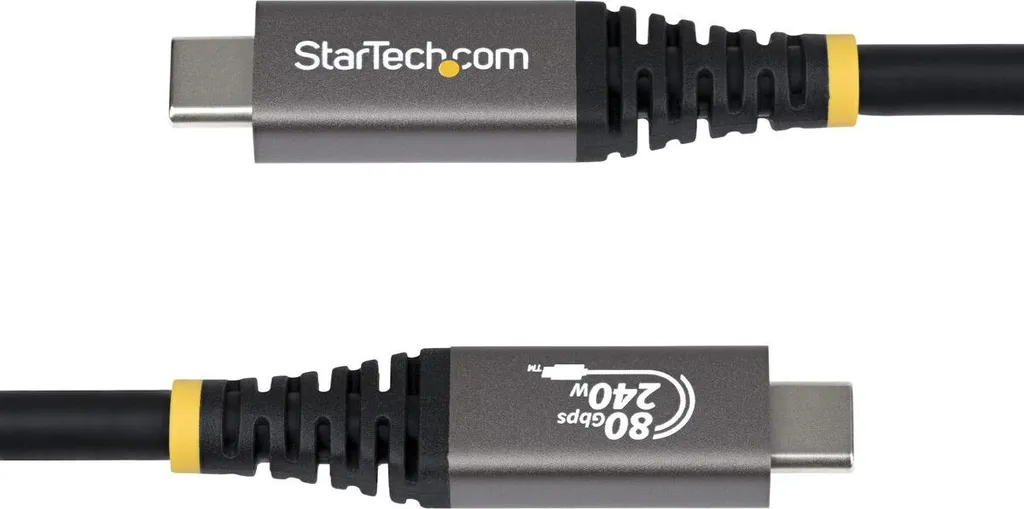 Startech CC150CM80GUSB4CABLE Câble USB4 Noir 1,5m 80Gbps 240W