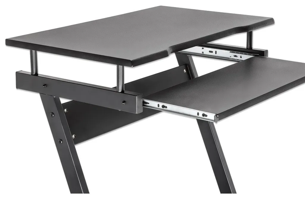 Techly ICA-TB 935B Bureau Informatique Noir Compact avec Support PC - 8