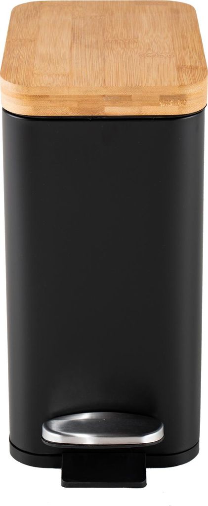 Pedalmülleimer Modern 5 Liter Schwarz Natur