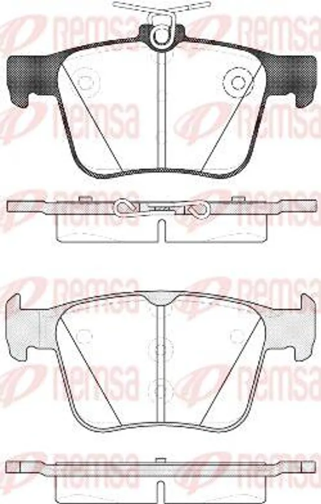 Plaquettes de frein REMSA 1516.10 pour Audi A3 8V et Golf VII OE 8V0698451A