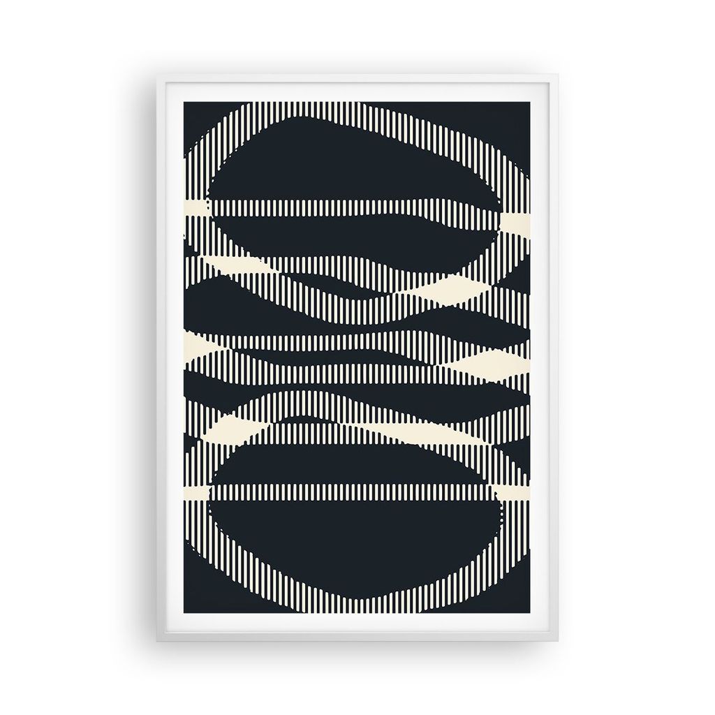 Gerahmtes Poster - Weißer Rahmen - Abstraktion künstlerisch kreativ - 70x100 cm - Wand Bild - Wanddeko - Wandbilder - Kunstposter - Wandposter - ...