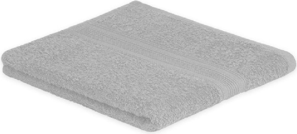 Handtuch Frottier 500g/m² 50 x 100 cm Silber