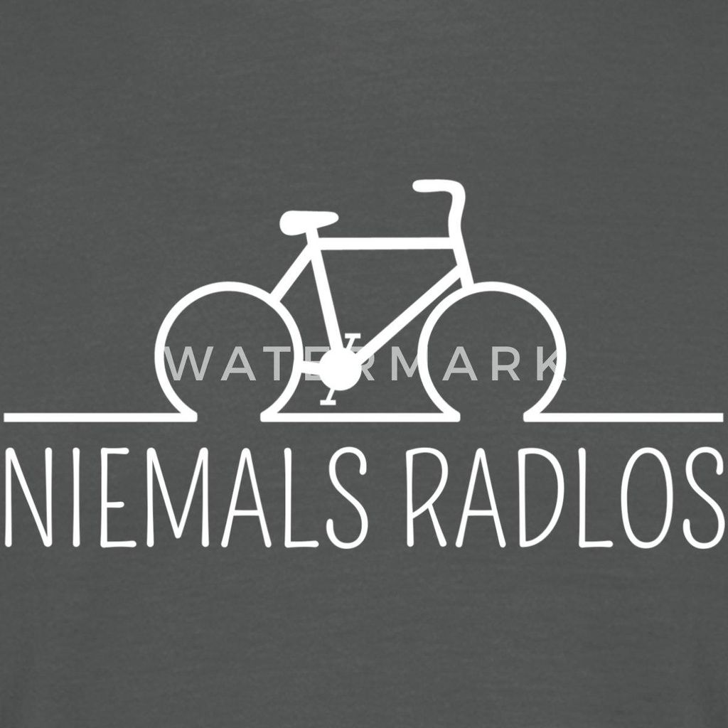 Spreadshirt Niemals Radlos Geschenk Fahrrad Radsport Bike Männer T-Shirt, XXL, Anthrazit
