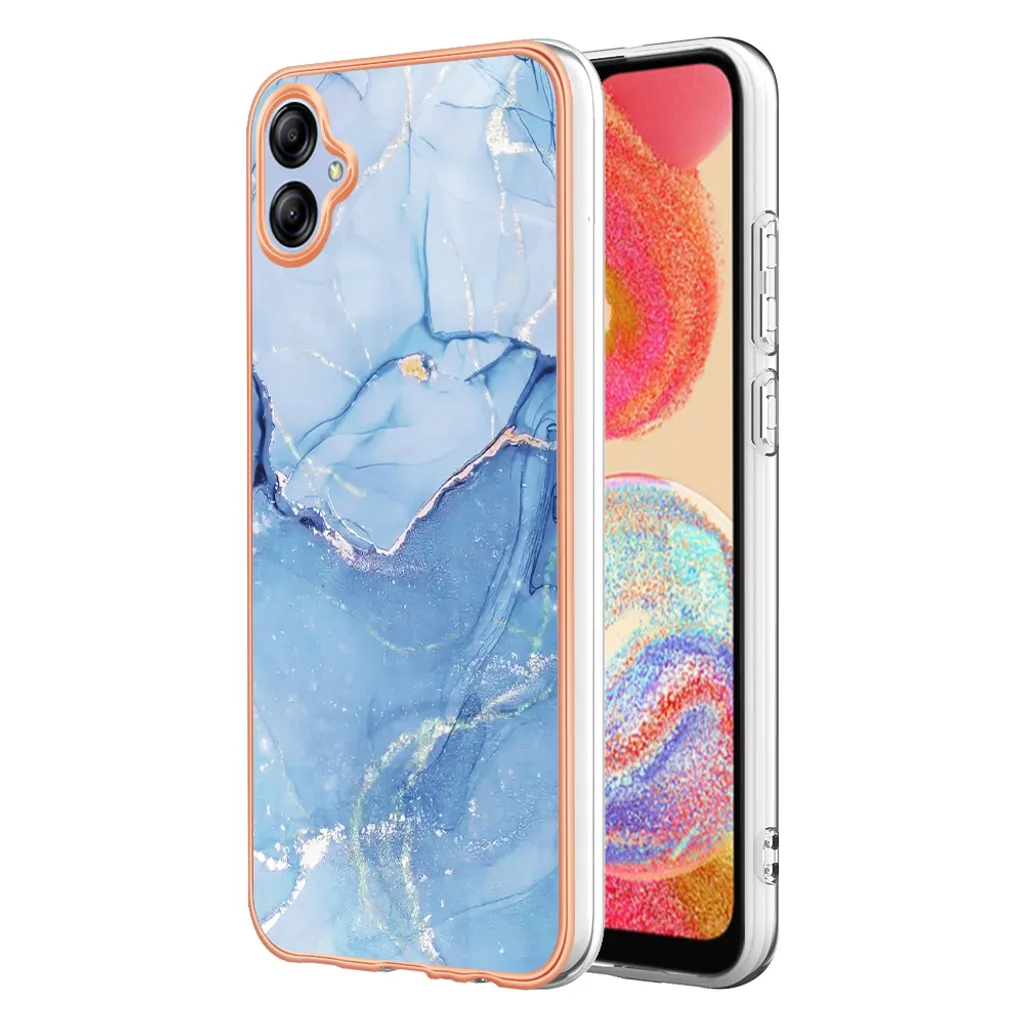 Cover Samsung A04E Blu Fantasia: Custodia TPU Antiurto e Stilosa