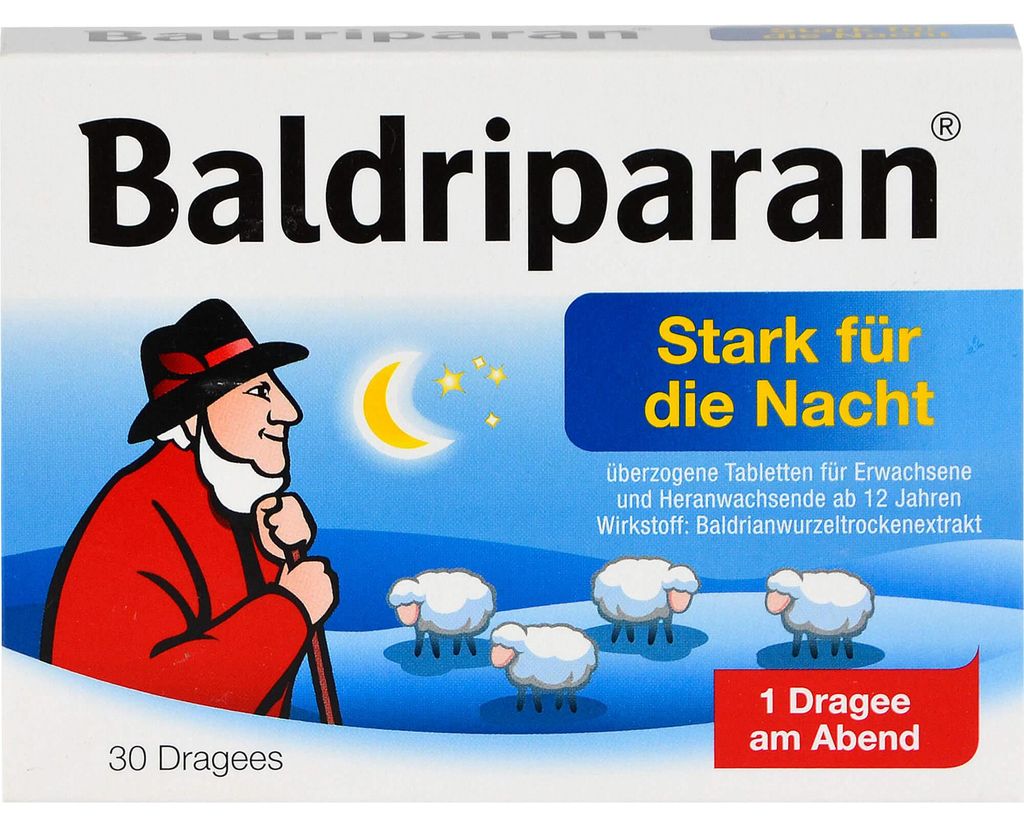 Baldriparan Forte per la notte, 30 compresse Immagine del prodotto 