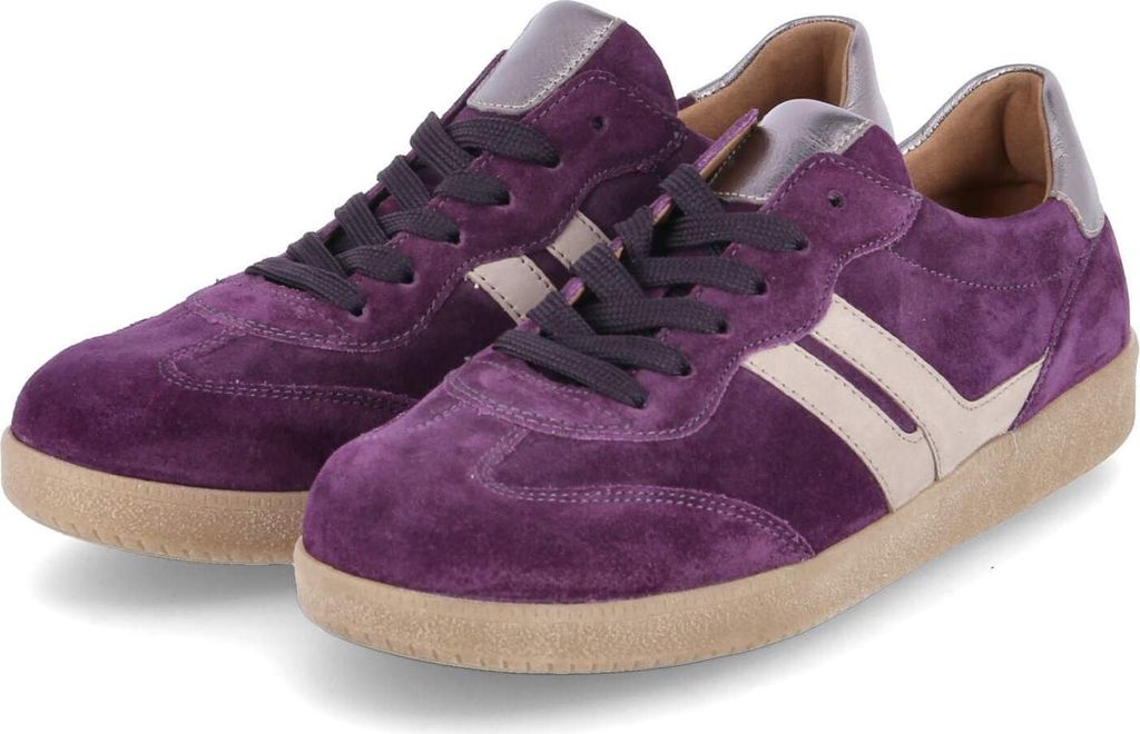 Gabor Damen Low Sneaker Lila Leder-Mix Größe: 61/2
