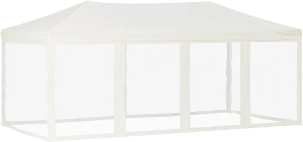 Partyzelt Faltbar mit Seitenwänden Creme 3x6 m
