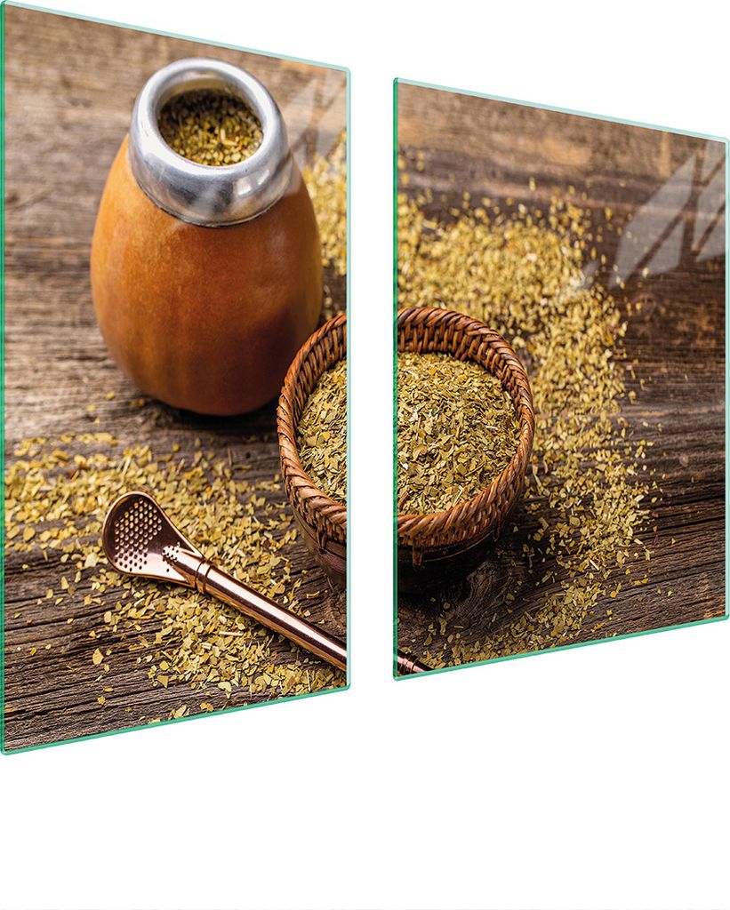 Glasplatte und Schneidebrett 100x52 YERBA