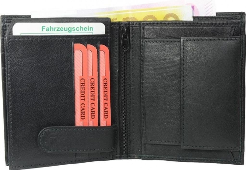 Geldbörse Nappa-Leder Kombibörse - Auswahl: Geldbörse Nappa-Leder Kombibörse schwarz 7