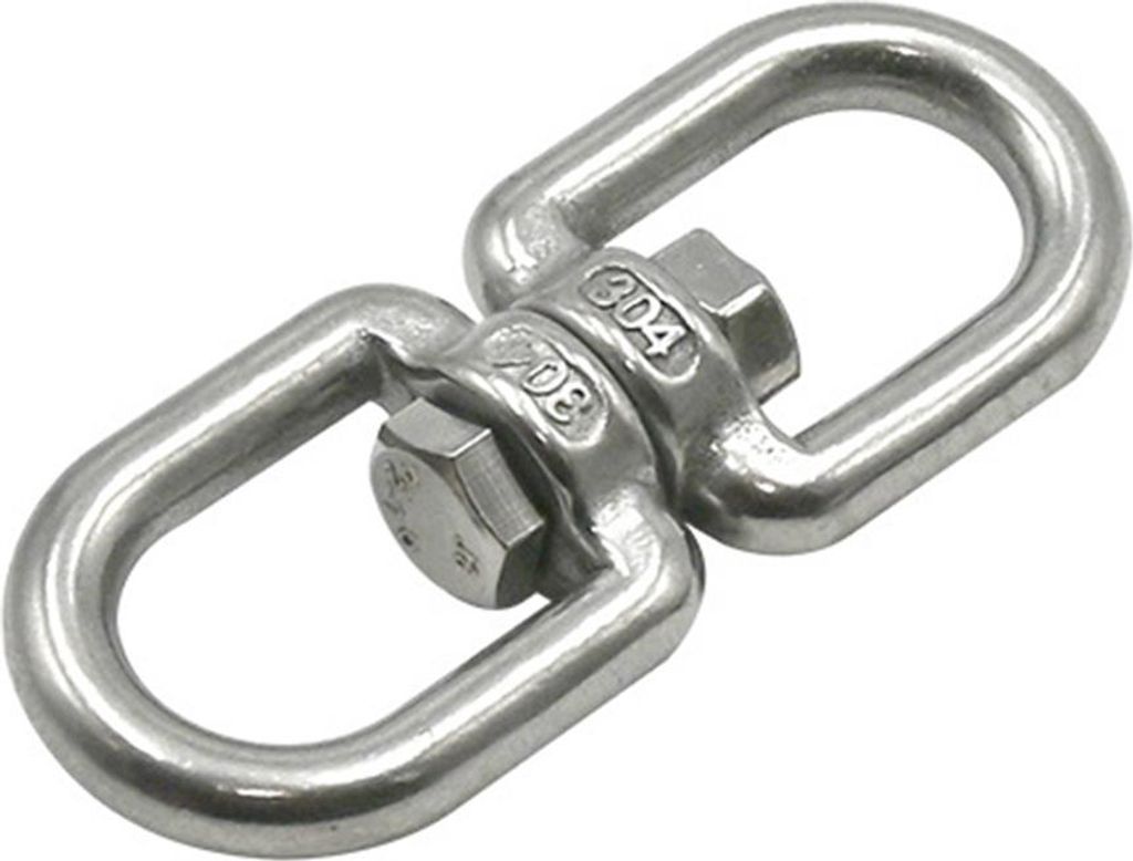 Edelstahl Wirbel M6, 304 Stahl 6mm Angelzubehör, Sicherungsring für Angelruten und Tackle, Rostfrei