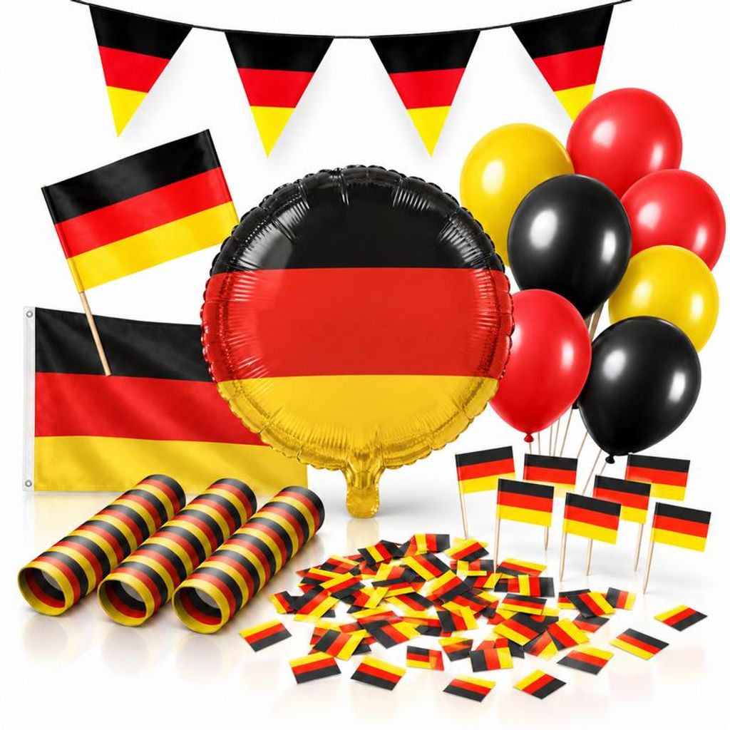 Deutschland Party Deko Set 353 tlg. Partyset Partydeko Produktbild 