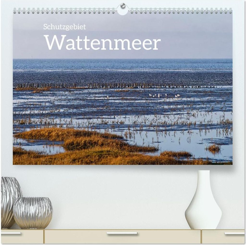 Schutzgebiet Wattenmeer (hochwertiger Premium Wandkalender 2026 DIN A2 quer), Kunstdruck in Hochglanz