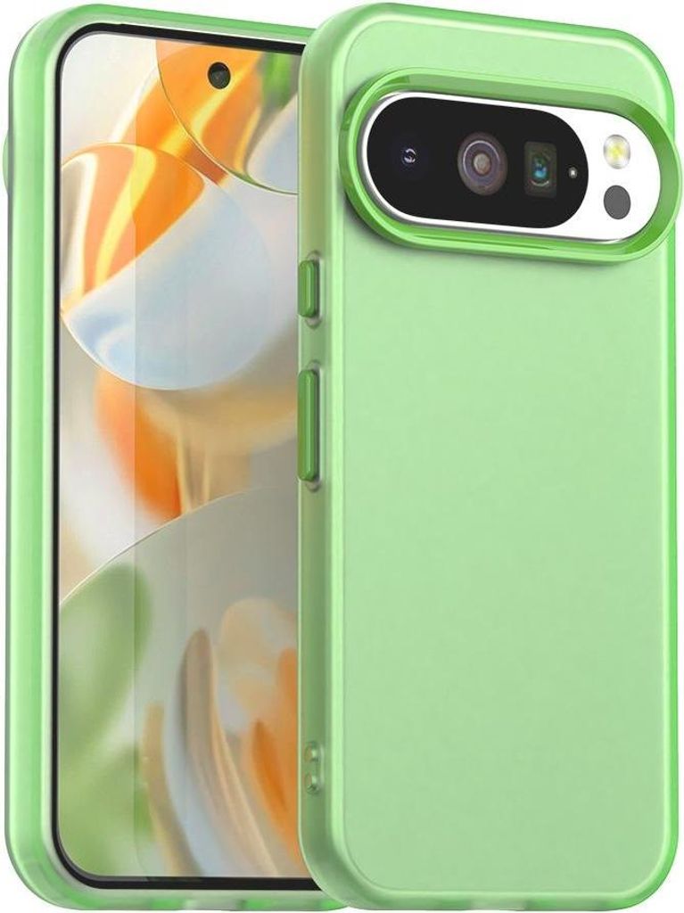 Hülle für Google Pixel 10 / 10 Pro - Phonesta HardFrost Semi-Transparent Back Cover - Matt Grün