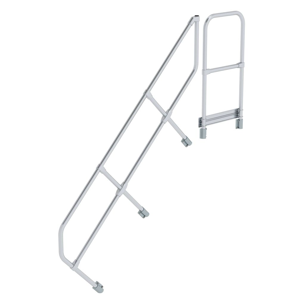 Günzburger Steigtechnik zweiter Handlauf für Treppe mit Plattform 45° mit 7 Stufen - 600507