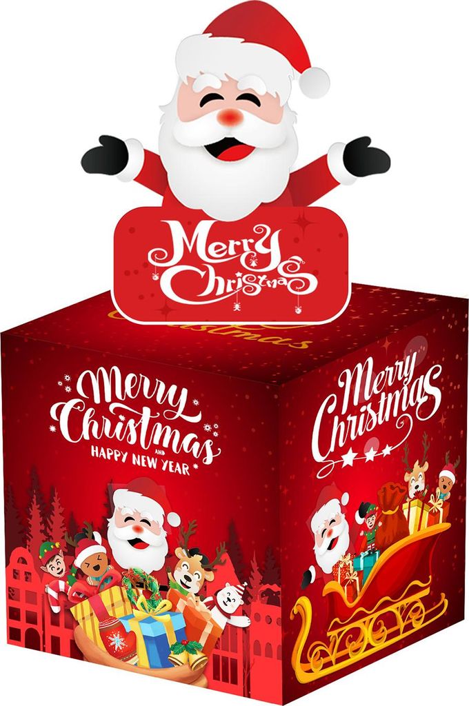 Weihnachtsgeldbox zum Herausziehen, DIY-Weihnachtsgeschenkbox mit transparenten Beuteln, Weihnachtsgeldhalter zum Herausziehen für Kinder und Erwa...