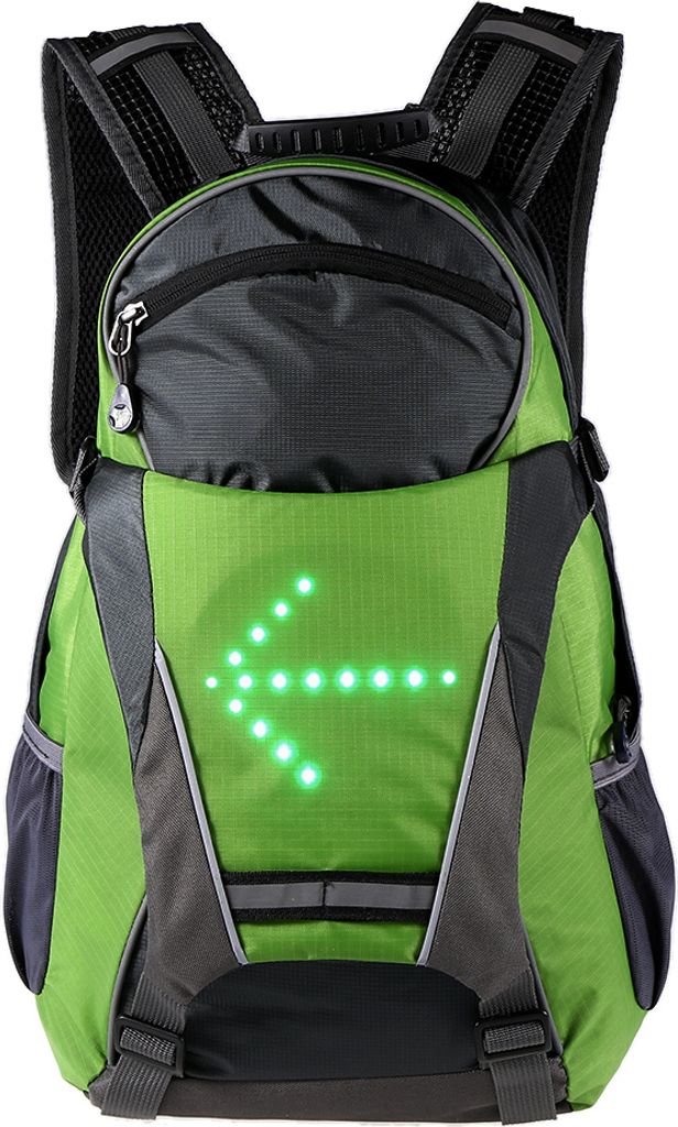18L Radfahren Fahrrad Rucksack LED Blinker Licht Reflektierende Tasche Pack Outdoor Sicherheit Nacht Reiten Laufen Camping