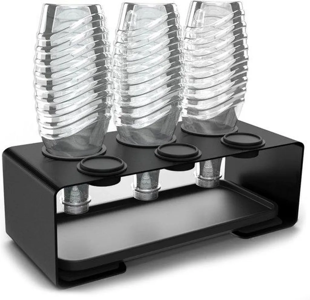 Égouttoir pour Bouteilles SodaStream - Triple Emplacement Inox Noir