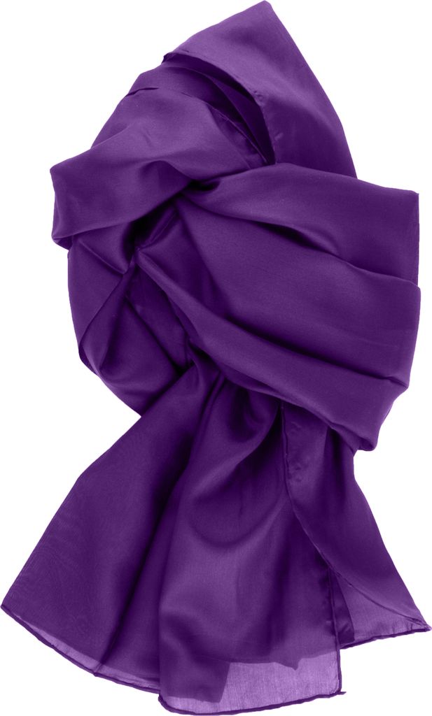 Seidenschal Halstuch Schal violett lila Seide 180x45cm Produktbild 