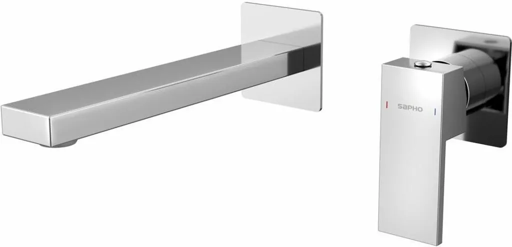 Miscelatore Lavandino Bagno CUBEMIX 2 Fori Cromo - Eleganza Quotidiana