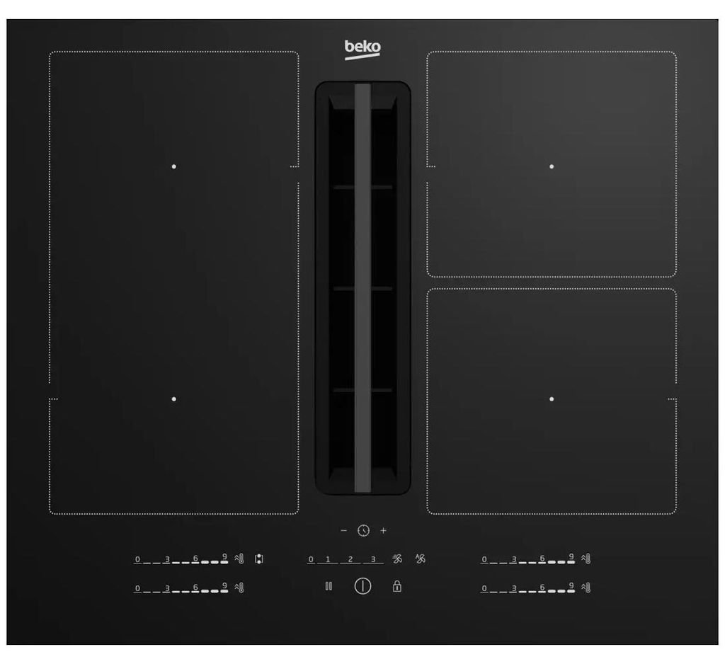 Table de cuisson induction aspirante 60cm 4 feux 7400w - Image du produit 