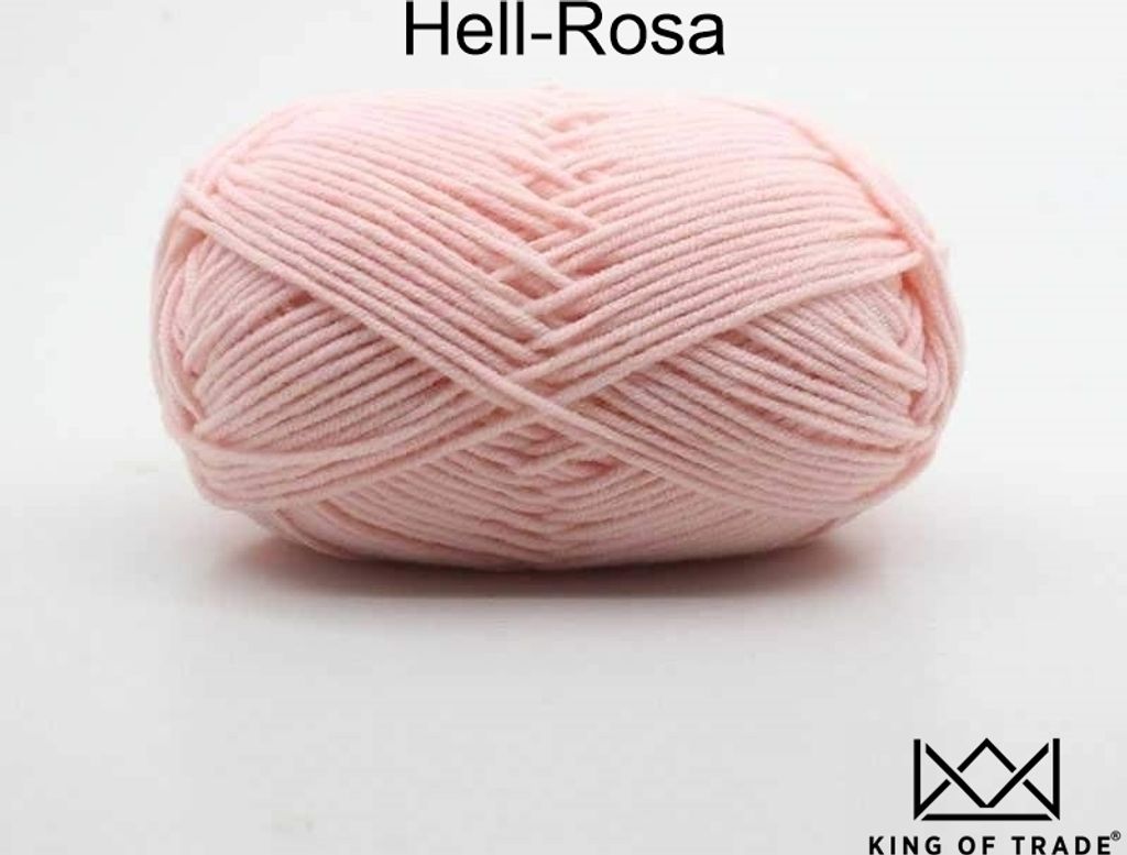 50g Hell-Rosa Milchwolle Milchbaumwolle Milchgarn 100m - Produktbild 