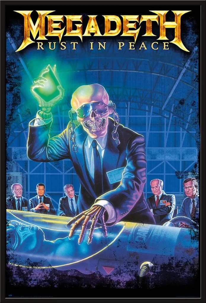 Protégez votre Poster Megadeth Rust in Peace sous Cadre Noir Shinsuke®