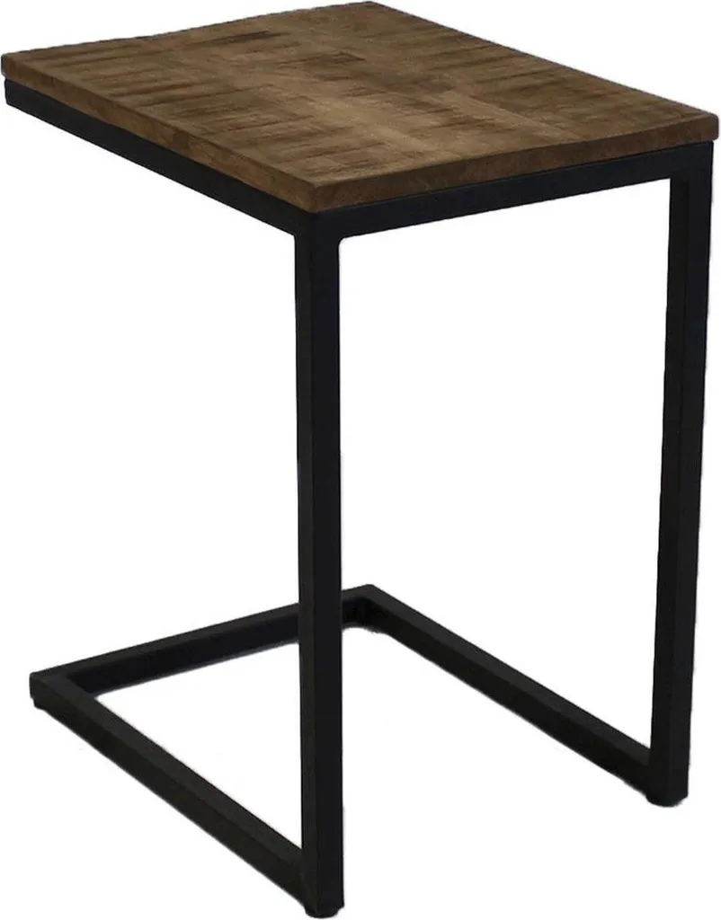 Table d'Ordinateur Portable en Bois Noir XL - Bout de Canapé Carré - 2