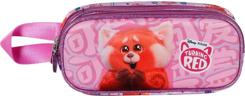 Disney Rouge Yaay Trousse à Crayons Double avec Effet 3D Rose Pastel - 2