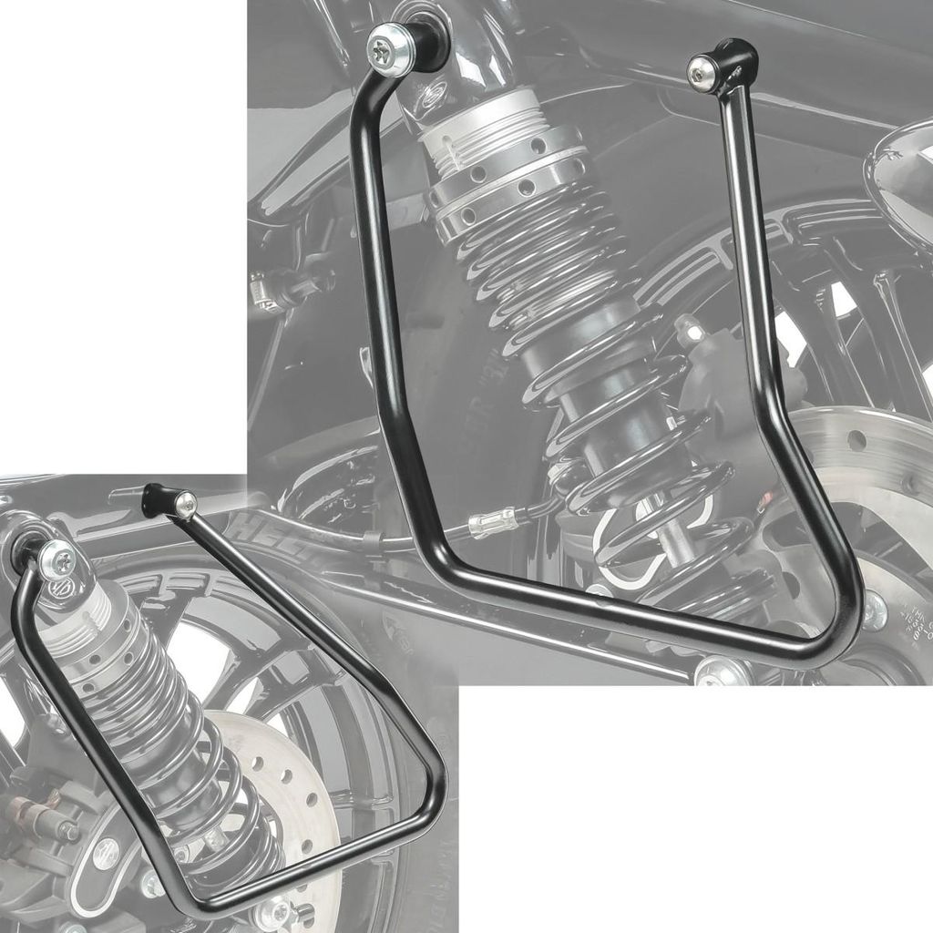 Satteltaschenhalter für Harley Davidson Sportster 04-20 schwarz