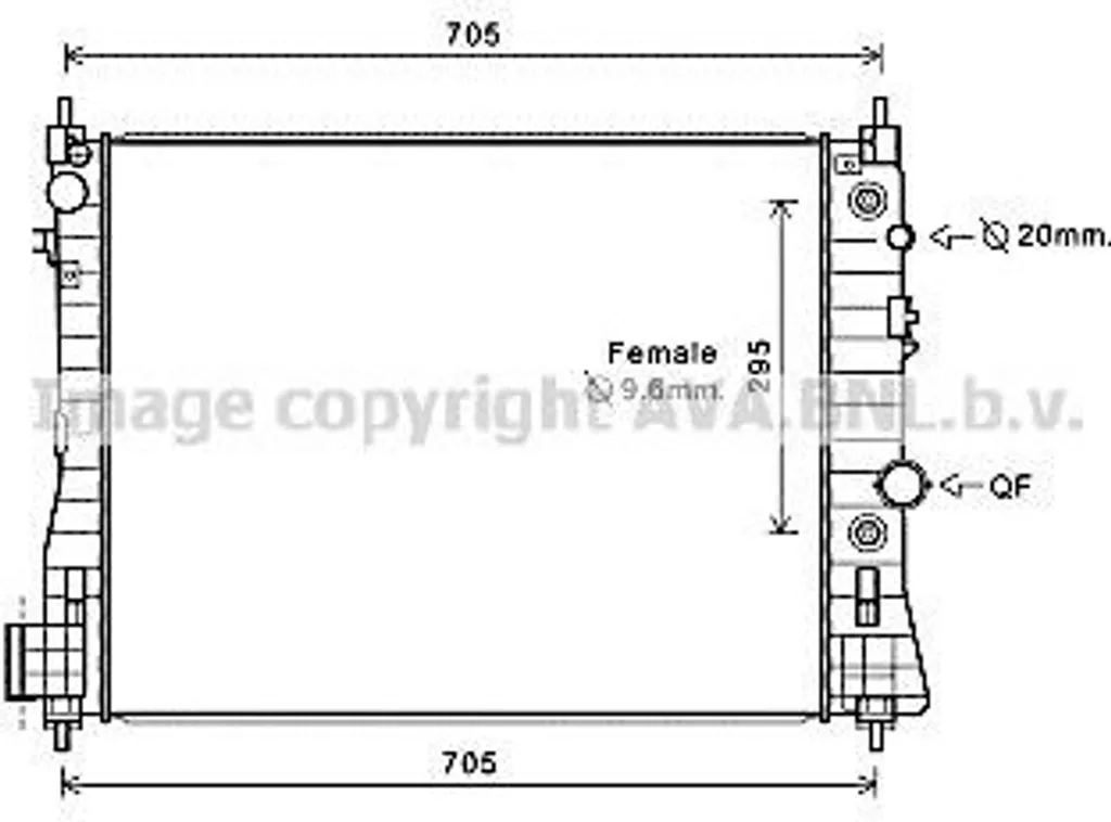 Radiateur Moteur en Aluminium Prasco OL2655 Haute Résistance