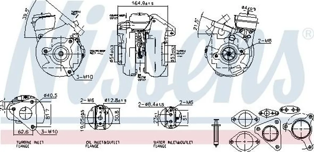 Turbo pour Nissan Navara et Pathfinder 2.5 dCi YD25 D40 R51 de Rechange