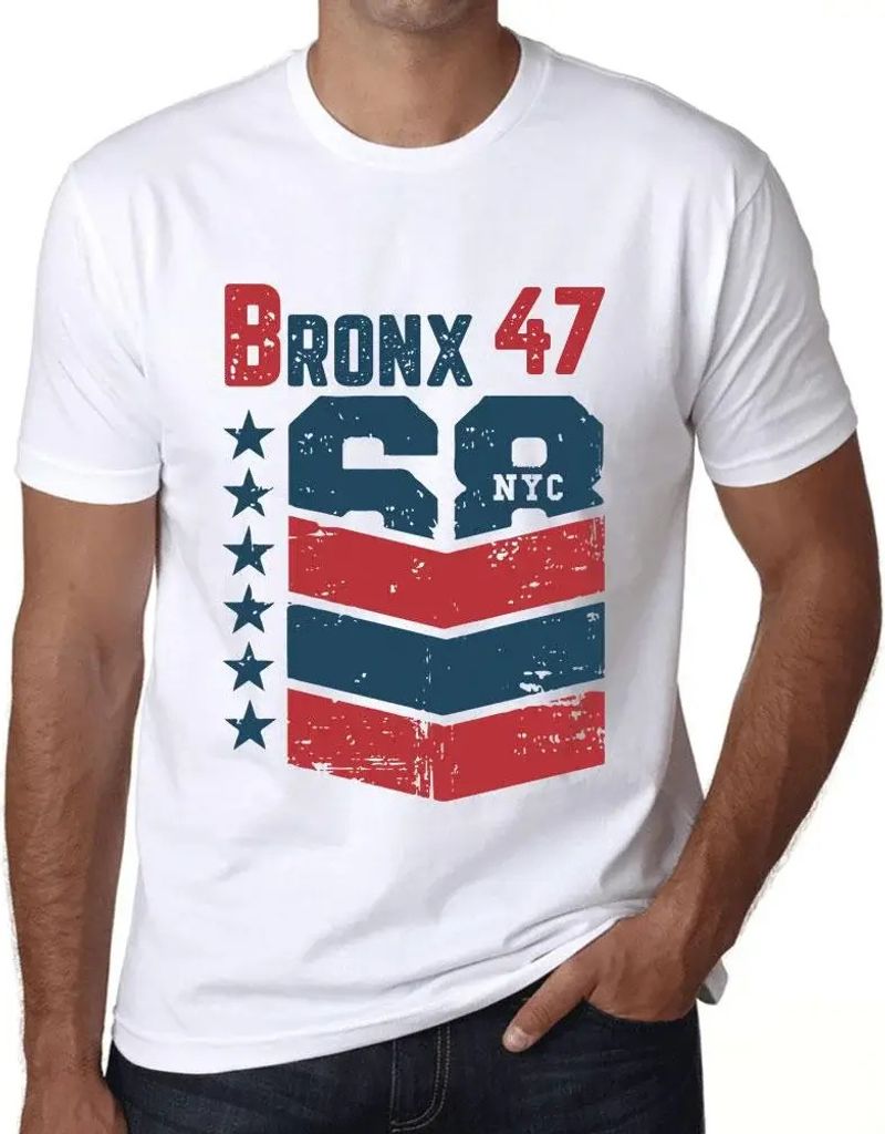 Herren Grafik T-Shirt Bronx 47 Geschenk 47. Geburtstag Jahrestag 47 Jahre Jubiläum 47 Jährige Mann Jahrgang 1977 Kurzarm Lustige Druck
