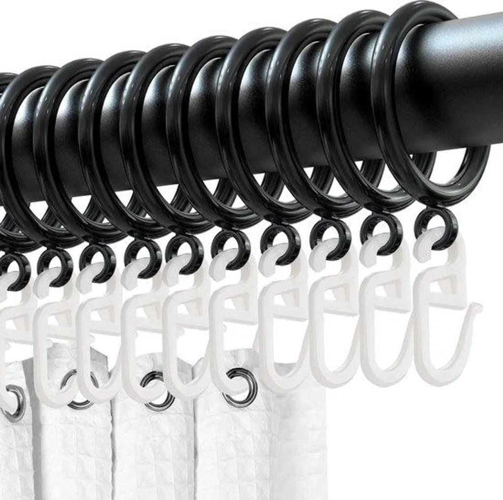 Anneaux Rideaux avec Crochets 32mm : Stop aux Blocages sur vos Tringles