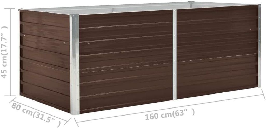 DELUKE OSKAR Hochbeet, verzinkter Stahl, braun, Produktbild 