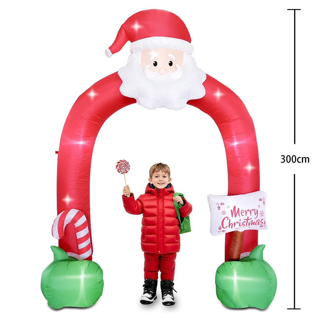 3M tall Santa Archway, Aufblasbare Weihnachtsdeko mit Produktbild 